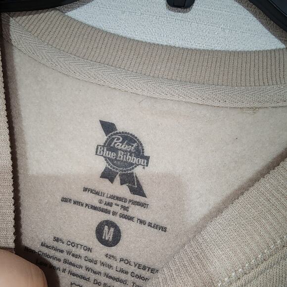 Pabst blue ribbon beer football men's medium sweatshirt-Faded - Picture 5 of 7